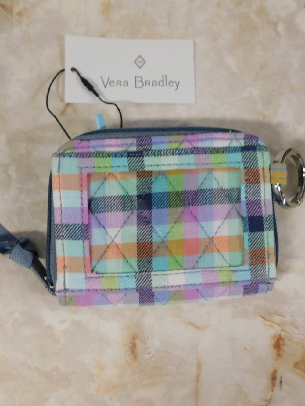 Vera Bradley Zip Around Wallet & Petite Zip Around Wallet NEW RFID Gingham Plaid - Picture 6 of 11